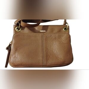 Fossil Brown Leather Crossbody Bag